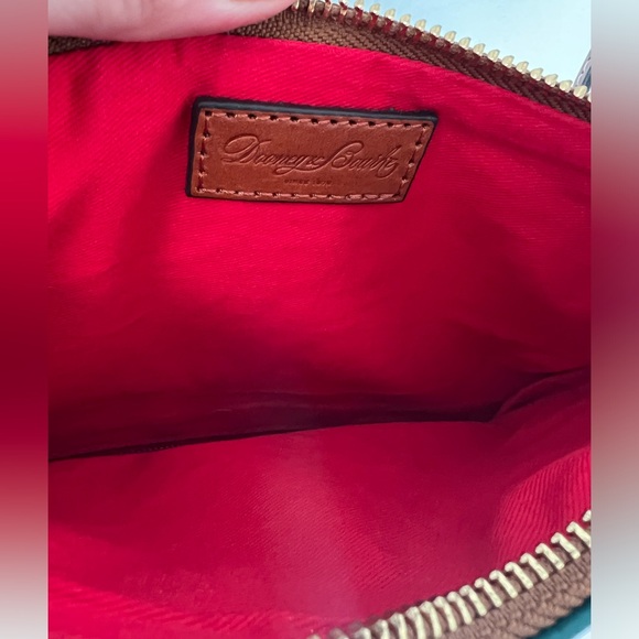 Dooney & Bourke Small Pebble Leather Fold Over Zip Crossbody Bag - Green - Picture 5 of 10